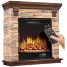 KESSER® Elektrokamin Standkamin - Kamin elektrisch mit LED 3D-Flammeneffekt, Mit Heizung Heizfunktion, Elektro Kamin mit 1800W Leistung, Wochentimer, Thermostat, Fernbedienung, dimmbar