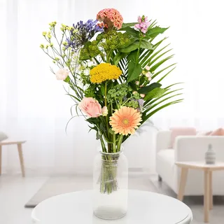 Blumenstrauß Feldstrauß mit Vase, verschiedene Größen
