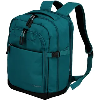Travelite Handgepäck Rucksack, RyanAir Maße, KICK OFF, Laptop Rucksack 13 Zoll, Praktischer Rucksack mit Dehnfalte + Aufsteckfunktion, 40 cm, 20-23 Liter