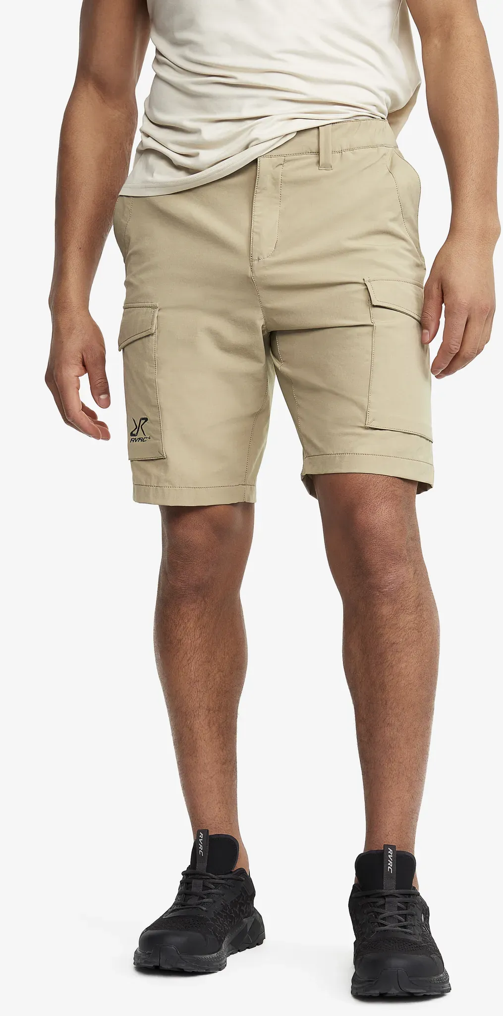 Adventure Cargo Stretch Shorts Herren Khaki, Größe:S - Hosen > Shorts - Beige
