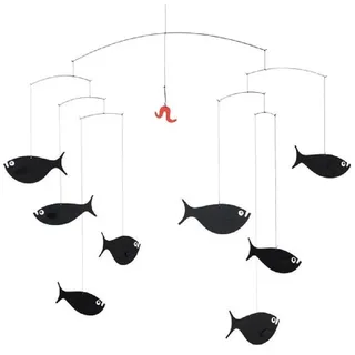 Flensted Mobiles Shoal of Fish Mobile, Stahl, Mehrfarbig, 45x60 cm