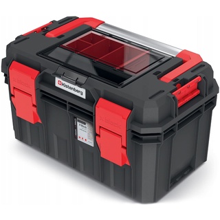 Kistenberg Werkzeugkiste Werkzeugkoffer Werkzeugkasten Werkstattkiste Toolbox Organizer im Deckel mit Boxen und Trennwänden, wasser- /staubdicht, Kunststoff S-Block Pro Abmessungen: 450 x 280 x 264 mm