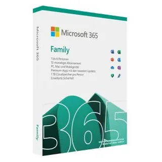 Microsoft 365 Family 6 Benutzer 12 Monate PKC DE