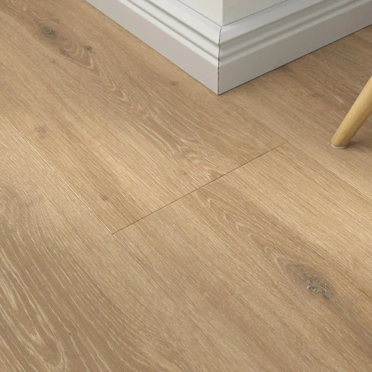 Klick-Vinyl Canadian Oak creme – inkl. Dämmung & Fußleisten