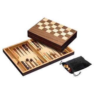 Philos 2508 - Schach Backgammon Dame Set, Feld 32 mm, Magnetverschluss