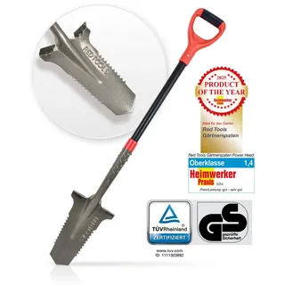 Red Tools Power Head Spaten seitliche Wurzelsäge Fiebeglas-Stiehl Länge ca. 115cm