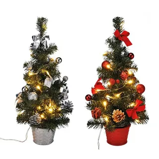 Gravidus Künstlicher Weihnachtsbaum geschmückt mit LED-Lichterkette 40 cm