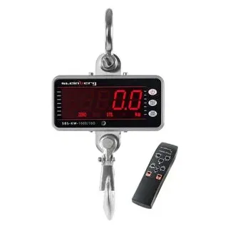 Steinberg-Systems Kranwaage SBS-KW-1000/10O, Teilung 500 g, mit Fernbedienung, batteriebetrieben, LED-Display, bis 1000 kg