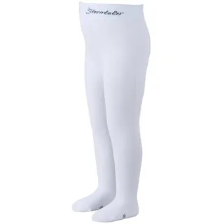 Sterntaler® Strumpfhose Strumpfhose uni (1 St) Krabbelstrumpfhose aus Baumwolle und Komfortbund weiß 86
