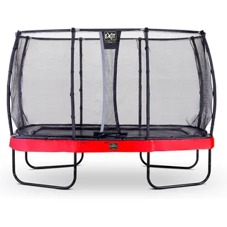 EXIT TOYS EXIT Elegant Premium Trampolin 244x427cm mit Deluxe Sicherheitsnetz - rot