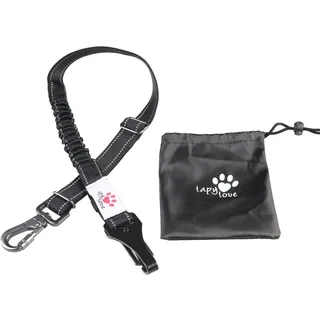 Tapylove Hunde Sicherheitsgurt 3in1 - Hundeanschnaller fürs Auto - Bungee Hundegurt - verstellbar 62 bis max. 92 cm - geeignet für alle Haken (Isofix etc.) - inkl. Tasche