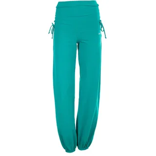 Sporthose WINSHAPE "WH1" Gr. XS, Normalgrößen, grün (ocean grün), Damen, 90% Baumwolle, 10% Elasthan, Hosen, mit seitlicher Raffung