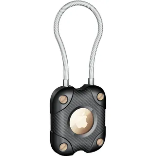 Sichy Airtag Halter mit Drahtkabel, Secure Lock AirTag Schlüsselanhänger, IPX7 wasserdichte schützende Air Tag Tag. Schlüsselanhänger Halter für Apple Air Tag für Schlüsselanhänger, Auto, Gepäck