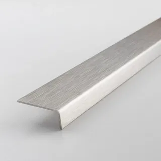 PROVISTON Mini-Winkelprofil | Edelstahl | Edelstahl matt | Breite 22 mm | Höhe 5 mm | Länge 2700 mm |