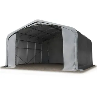 TOOLPORT Zelthalle 6,00 x 6,00 m grau