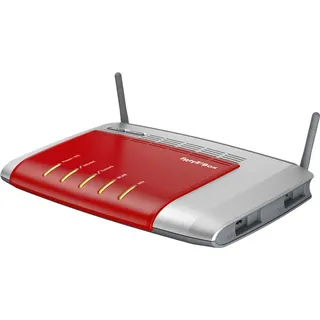 AVM FRITZ!Box 7272 WLAN Router mit integriertem DSL Modem - Rot/Silber