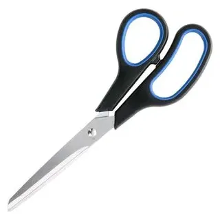 Böttcher-AG Büroschere Premium extra scharf, mit Softgrip, aus rostfreiem Edelstahl, Universalschere, schwarz, 21,5 cm