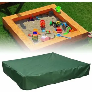 Sandkastenabdeckung 120x120 cm, wasserdicht, UV-Schutz 70%, für Oxford-Sandkästen, mit Kordelzug, Grün