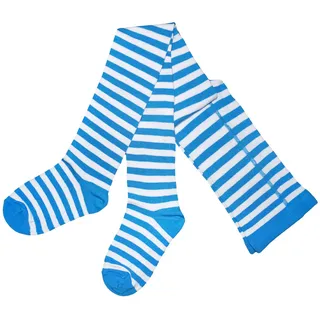 WERI SPEZIALS Strumpfhersteller GmbH Strickstrumpfhose Kinderstrumpfhosen für Mädchen >>Bonbons<< aus Baumwolle blau 152-164
