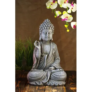 Schneemann-Versand Großer Thai Buddha Budda wunderschöne Figur Stein-Optik 40cm