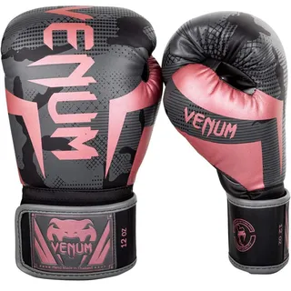 Venum Unisex Elite Boxing Gloves Boxhandschuhe, Schwarz/Rosa Gold, 10 Oz EU