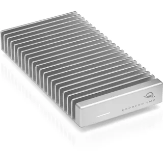 OWC Express 1M2 USB4 (40Gb/s) externes Festplattengehäuse für NVMe M.2 SSDs Silber Aluminium