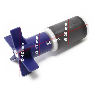 Wiltec Ersatzteil für Filterpumpe CUF 6000 Pumpenwelle Impeller Rotor Pumpe Teich Filter