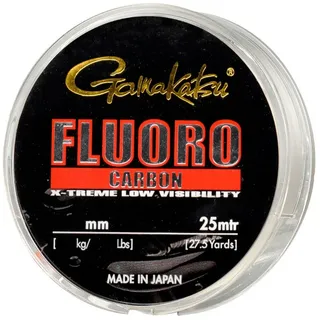 Gamakatsu G-Line Fluoro Carbon 0,42mm 10kg - 25m Vorfachmaterial zum Zanderangeln, Fluorocarbonvorfach, Vorfachschnur