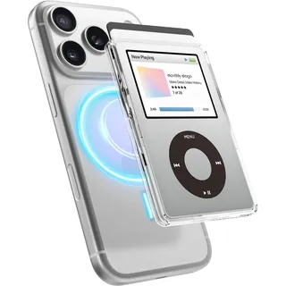 elago Transparenter Magnetischer Kartenhalter, Kompatibel mit MagSafe, Kompatibel mit iPhone 16, 15, 14, 13, 12 Serie – Sichere Handy-Geldbörse, Langlebige Polycarbonat, Schutz vor Kratzern