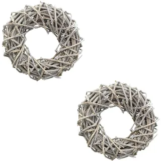 Frank Flechtwaren Kranz Nostalgie, im 2er Set, nostalgisches Design, vielseitig verwendbar ca. Ø 20 x 7