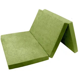 FORTISLINE Klappmatratze 195x120x8cm - 3-teilige Faltmatratze - H2 Gästematratze - Camping Faltbare - Kamping Bett - Waschbar Bezug - Erwachsene Klappbar - Reisematratze - Schaumstoff Matratze