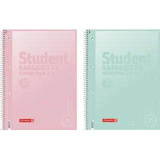 Brunnen Collegeblöcke Student Pastell Lineatur 28 kariert
