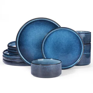 Richmount [Rabattcode: GIFTBEST25 €69-€20] 12-teiliges Starlight-Set - Blau (für 4 personen,