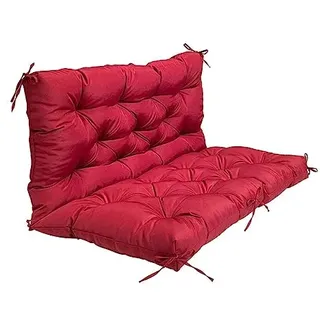 Morbuy Bankauflage Outdoor, Stuhlkissen Bankkissen Wasserfest Bankauflagen Gartenbank-Sitzkissen Weicher Sitzauflage Bank Indoor Bench Cushion Bankpolster Polsterauflage (100x100cm,Burgunderrot)