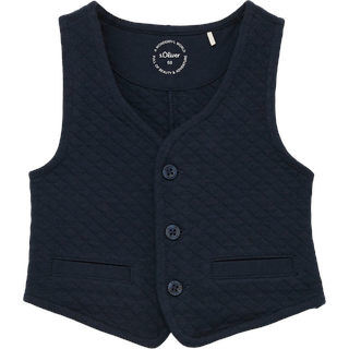 S.Oliver - Jacquard-Weste aus Baumwollmix, Babys, blau, 80