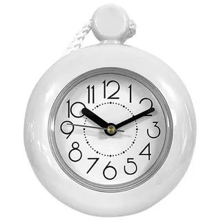 Novzep Badezimmeruhr Wasserdichte Wanduhr, kleine Digitaluhr weiß