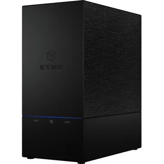 Icy Box IB-RD3621U3, RAID-System für 2x 3,5" SATA III HDD zu USB 3.0 - schwarz