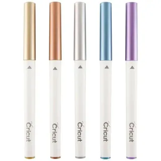 Cricut Explore/Maker Medium Point 5-Pack Stiftset Metallic, Gold, Kupfer, Silber, Blau, Lila