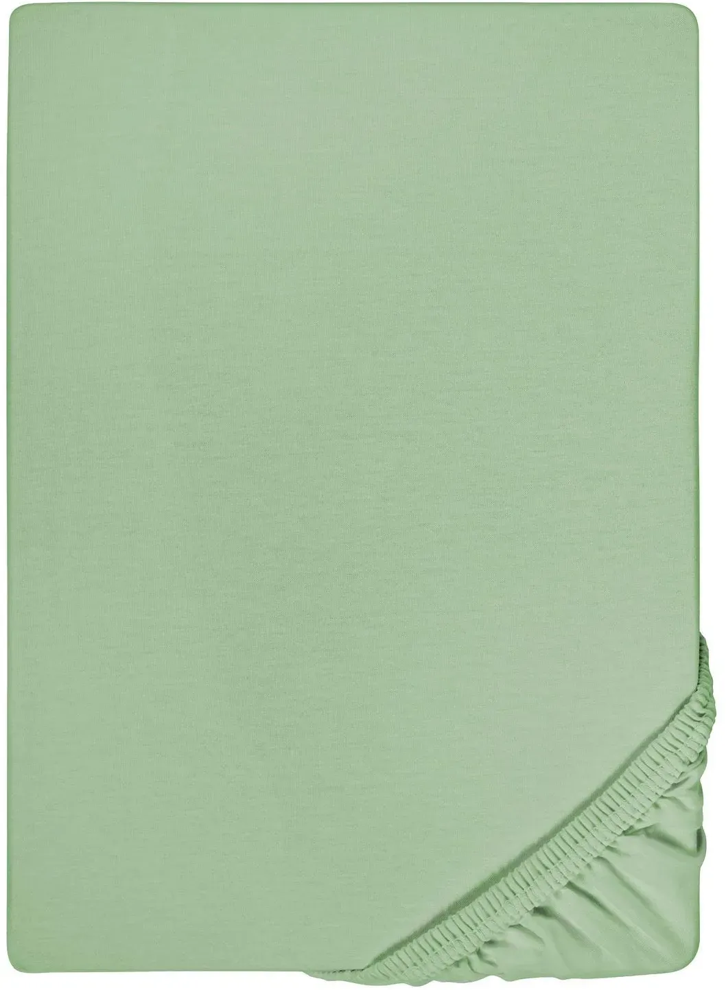 Spannbettlaken Microfaser Interlock-Jersey grün  90 x 190 - 100 x 200 cm