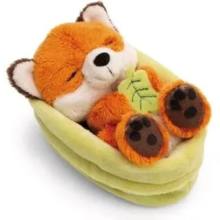 NICI Sleeping Pets Fuchs mit Blatt 12 cm Orange