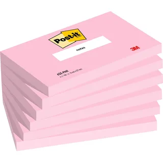 Post-it Haftnotizen Notes, 655-PNK 100 6 Stück - 100 Blatt