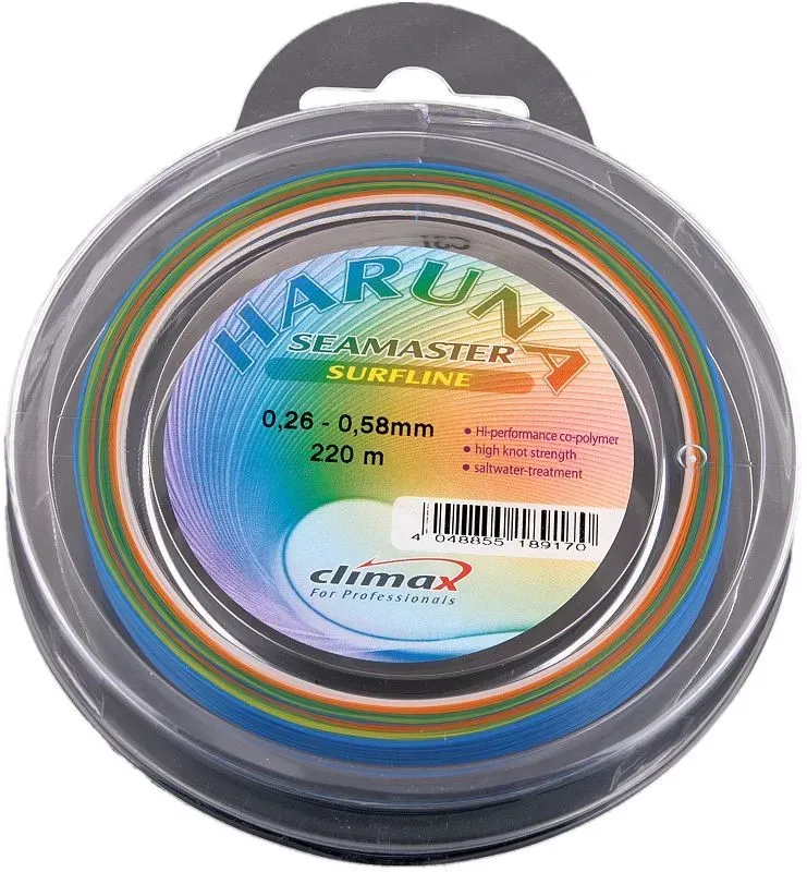 Climax Surf-Line(Keulenschnur) 220m 4-farbig auf 0,58mm verstärkt