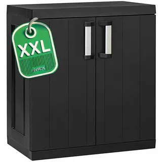 Ondis24 Kunststoffschrank Hero Outdoor Schrank wetterfest Haushaltschrank Mehrzweckschrank XXL, 88 x 54 x 96 (H) cm, schnell aufgebaut, robuster Kunststoff
