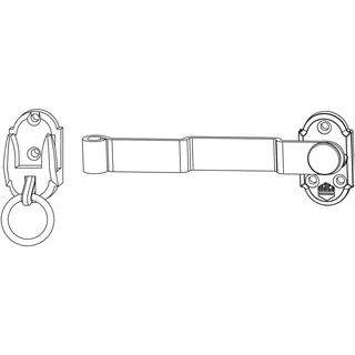 Maco Maco, RUSTICO Ladenmittelverschluss 2-flg. m. Hebel gekröpft L=175mm, schwarz