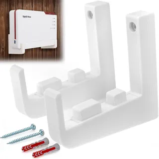 Wandhalterung für AVM Fritz!Box 5690 Pro – Robuste Halterung aus Kunststoff für Fritzbox 5690 Pro Fiber Router, weiße Slim AVM 5690 Pro Halterung – Made in Germany