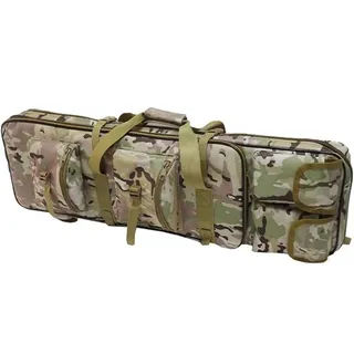 Gewehrtasche 2 Langwaffen, Gun Bag Futteral, Tragbare wasserdichte Waffentasche Mit Doppelfach & Aussentaschen, Langwaffenfutteral Transporttasche für Jagd Und Schießen B,118cm