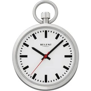 REGENT Taschenuhr Stahl ⌀ 43mm Quarzwerk Flaches Mineralglas P-776