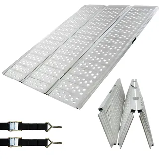 Trutzholm DREIBREIT by TRUTZHOLM Alu Auffahrrampe 215 cm 2-fach klappbar 1020 kg gelocht Verladerampe Rampe
