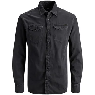 JACK & JONES Jeanshemd »SHERIDAN Shirt L/S NOOS 12138115, Black Denim/Slim, XL