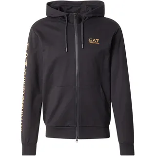 Emporio Armani Logo Series Reißverschlusspullover Herren Gold/Schwarz M